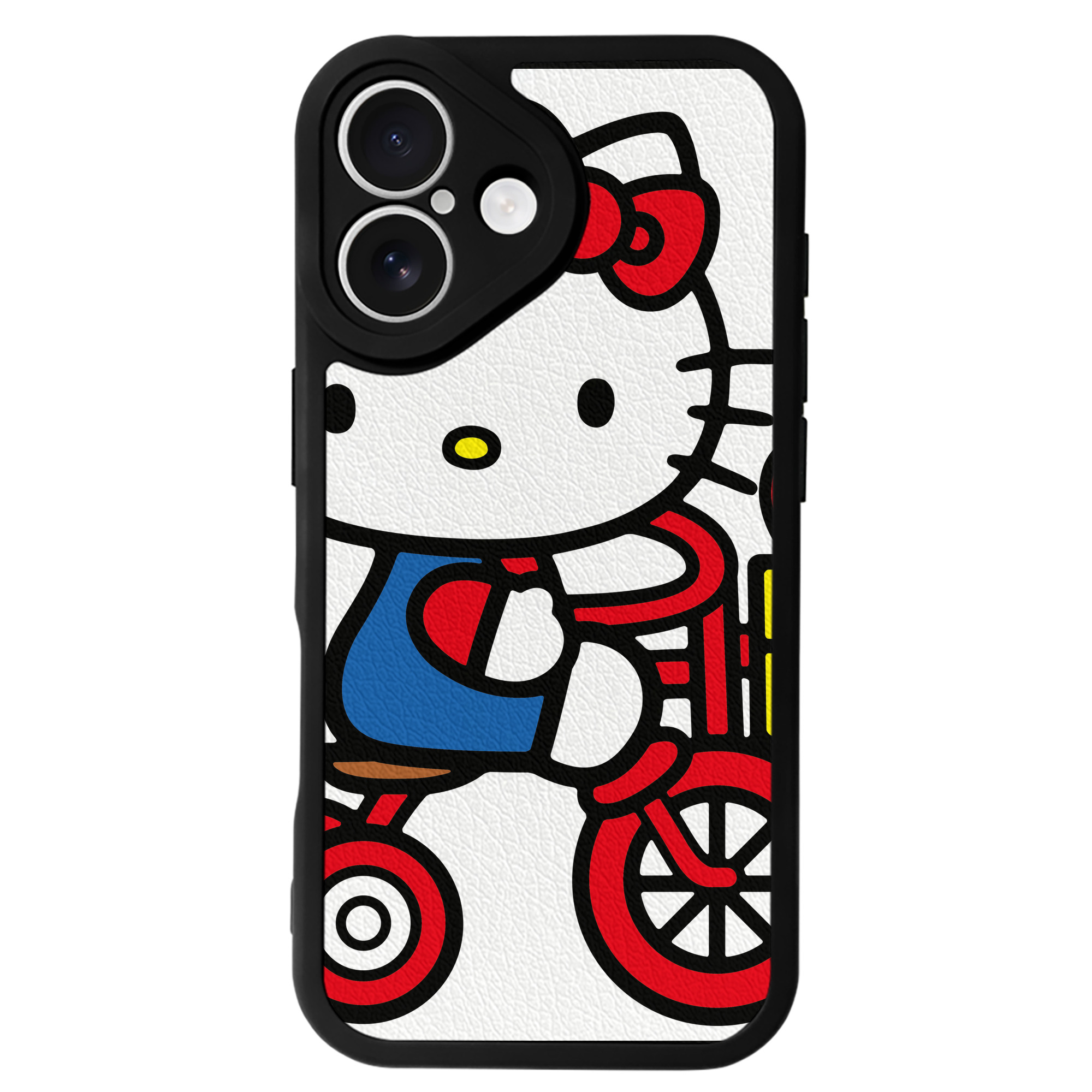 （画像用） Hello Kitty ハローキティ 【iPhone 16シリーズ対応】シリコンスマホケース（レザー調） 材質：シリコン
